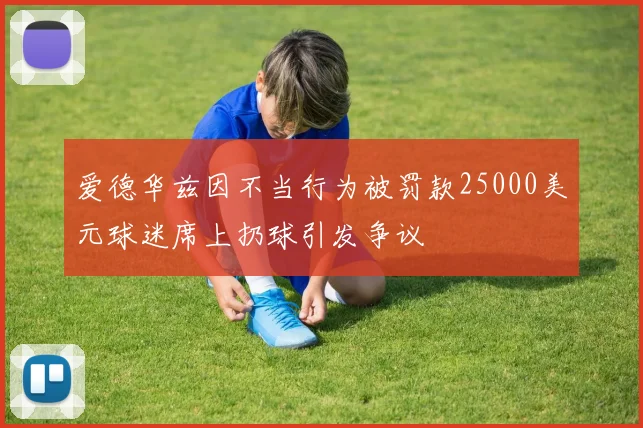爱德华兹因不当行为被罚款25000美元球迷席上扔球引发争议
